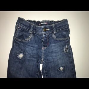 Tommy Hilfiger blue jeans.